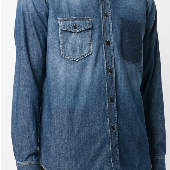 SAINT LAURENT OVERSIZE DENIM SHIRT SIZE M - Picture 3 of 8